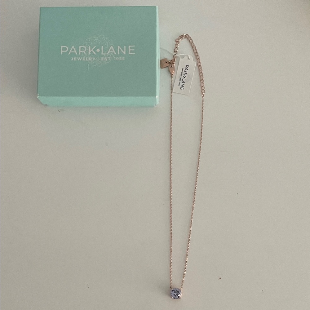 Park Lane Rose Gold Chain with Purple Gem